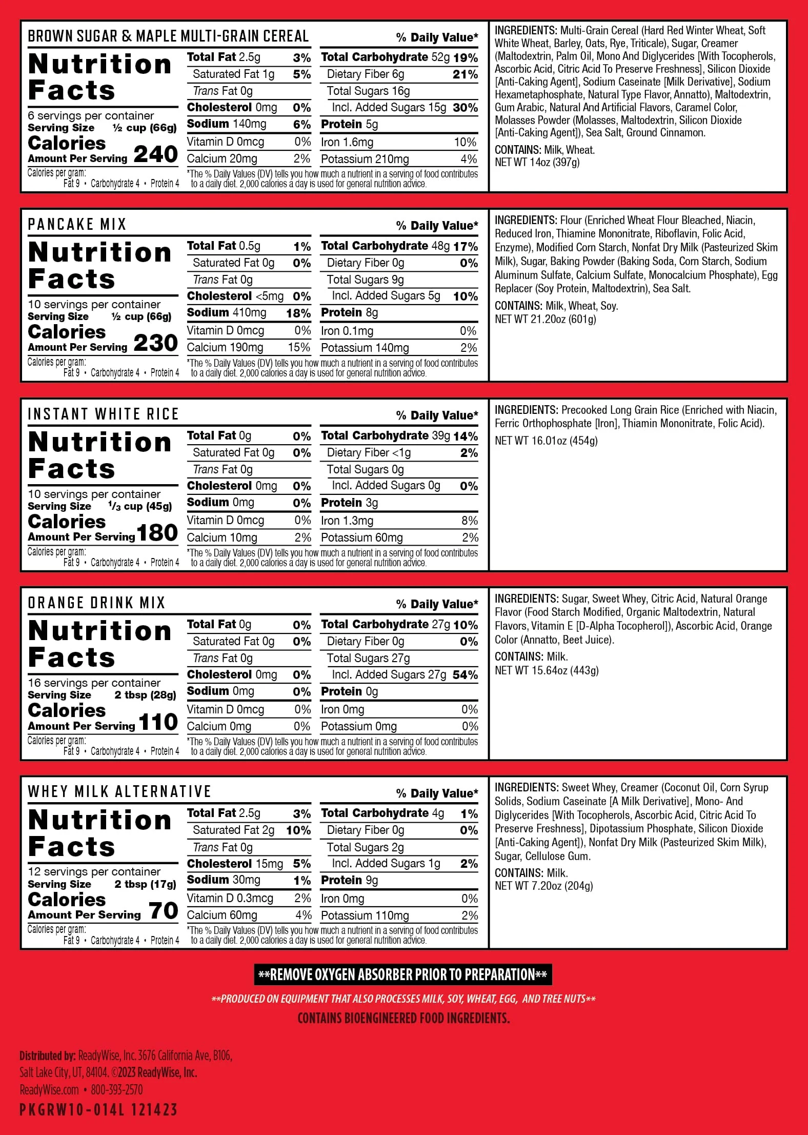 14 Day Emergency Food Bucket - Image 5