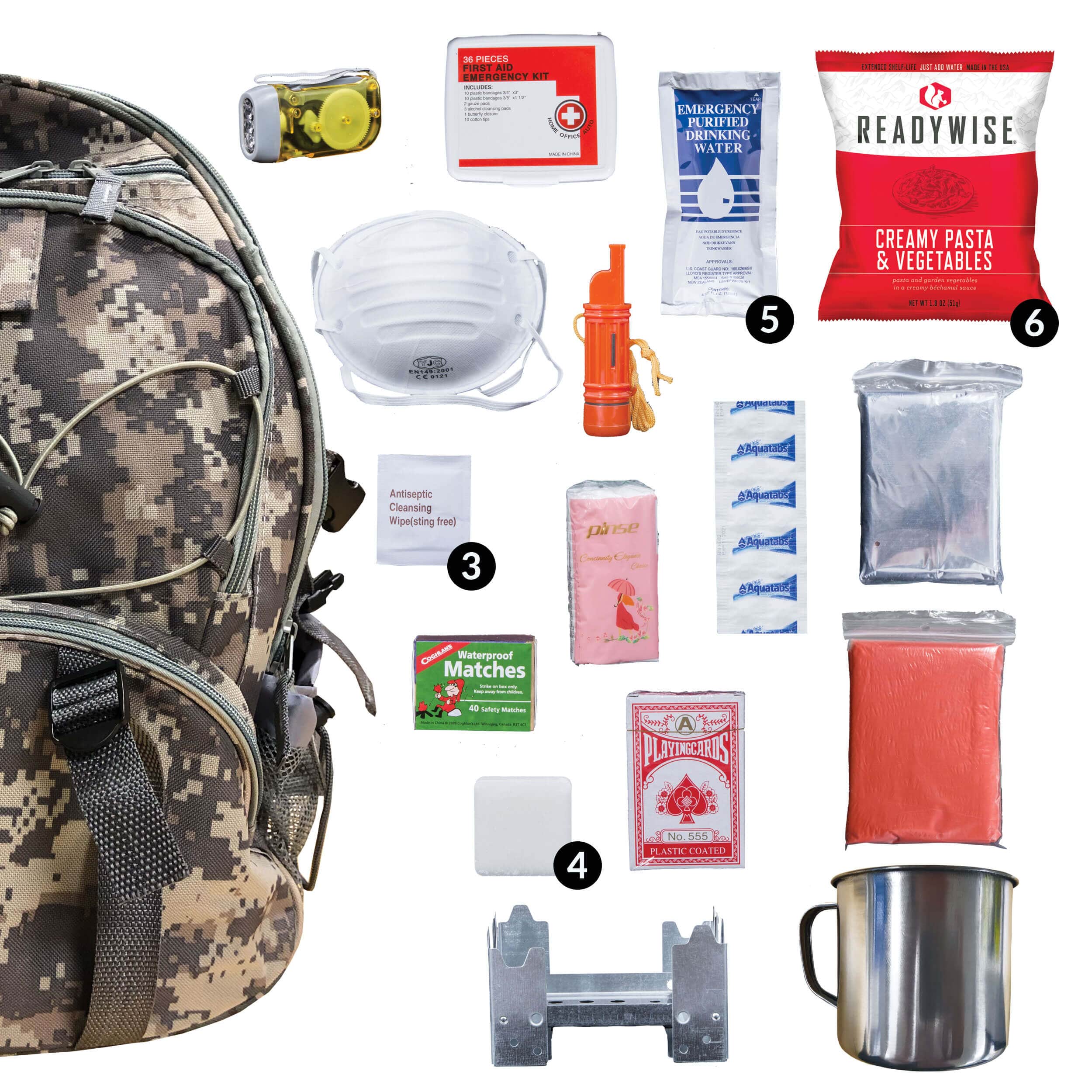 64-Piece Survival Backpack - Image 3