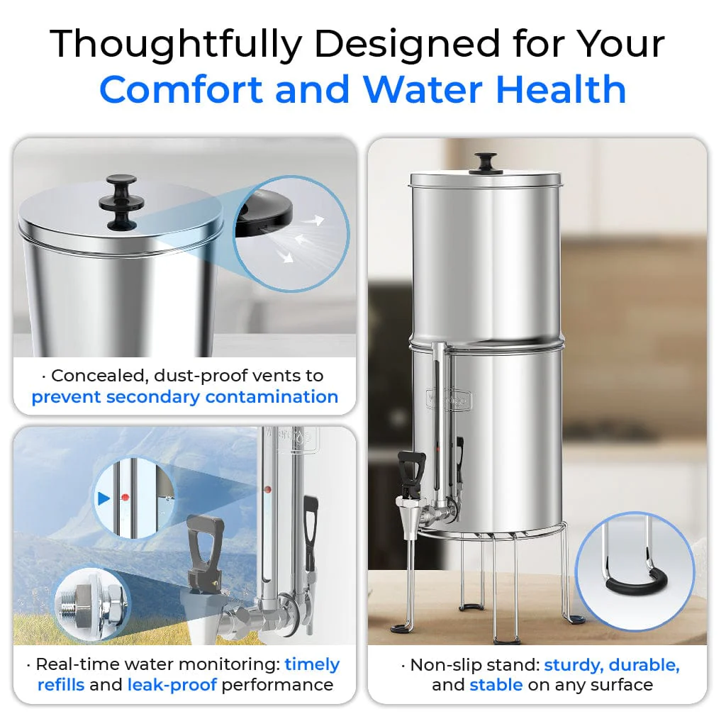 Waterdrop 2.25-gallon King Tank Gravity Water Filter System, With Stand - Image 10
