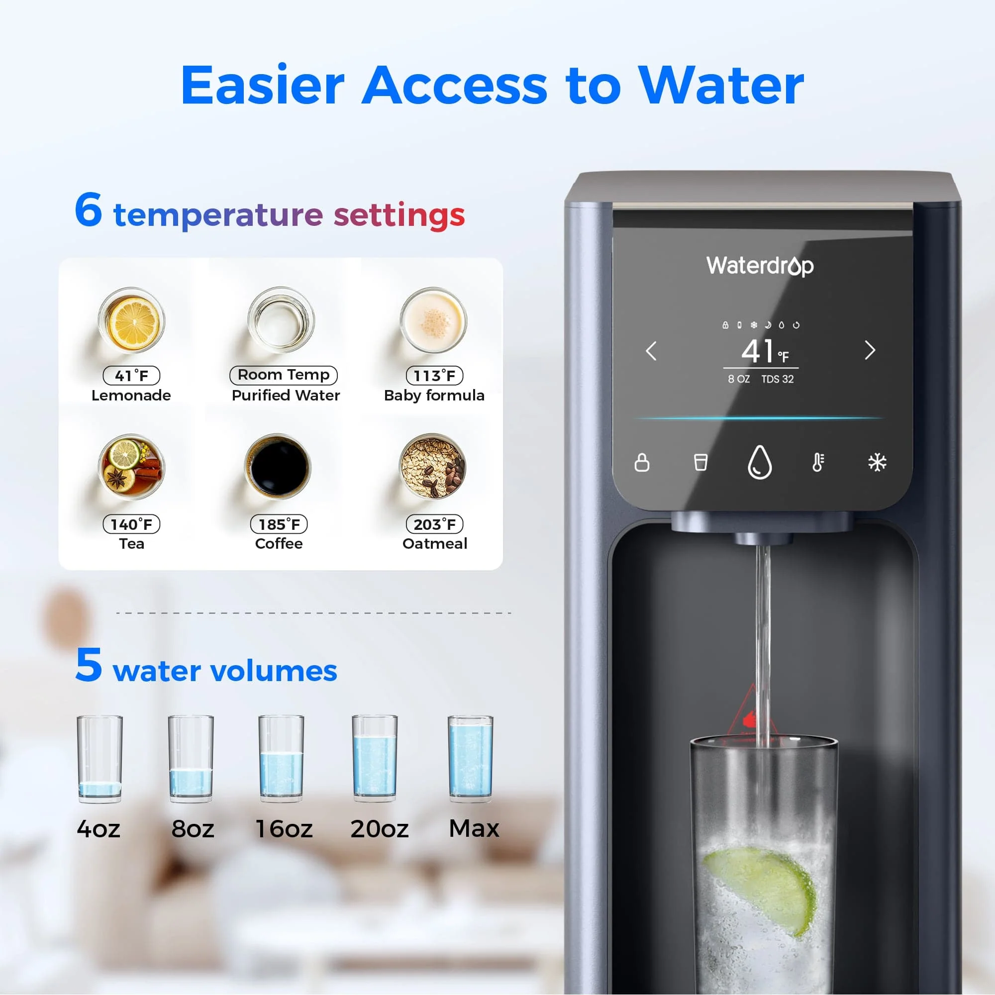 Waterdrop Reverse Osmosis Hot Cold Water Dispenser, A1 - Image 5